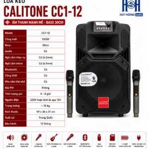 Loa Kéo Calitone CC1-12 Chính Hãng Bass 30 Công Suất 500W