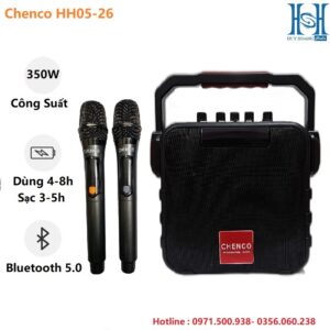 Loa Xách Tay Chenco HH05-26, Bass 16cm, CS 350w, Kèm 2 micro pin sạc