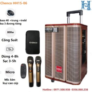 Loa Kéo Chenco HH15-06, Bass 40cm, CS 800w, Loa 3 Đường tiếng