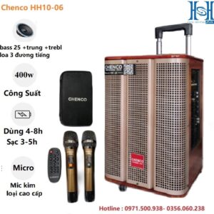 Loa Kéo Chenco HH10-06, Bass 25cm, CS 400w, Loa 3 Đường tiếng