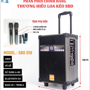 Loa kéo SBD-D10 Chính Hãng, Bass 25cm, Công Suất 350w (New 2025)