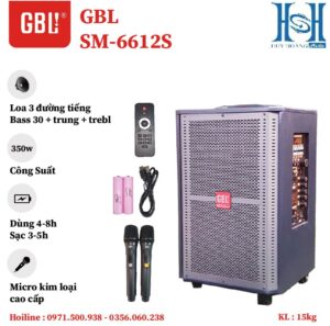 Loa kéo GBL SM-6612S , bass 30,Loa 3 đường tiếng (New 2024)