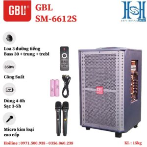 Loa kéo GBL SM-6612S , bass 30,Loa 3 đường tiếng (New 2024)