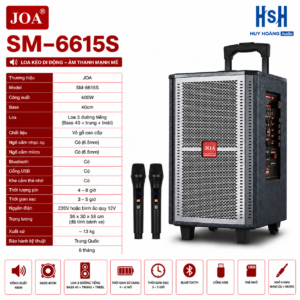 Loa kéo JOA SM-6615S , bass 40,Loa 3 đường tiếng (New 2025)